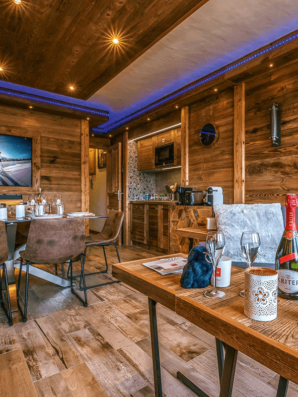 Agencement intérieur de chalet, réalisation S2A Agencement